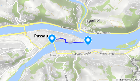Kartenausschnitt Passauer Dom